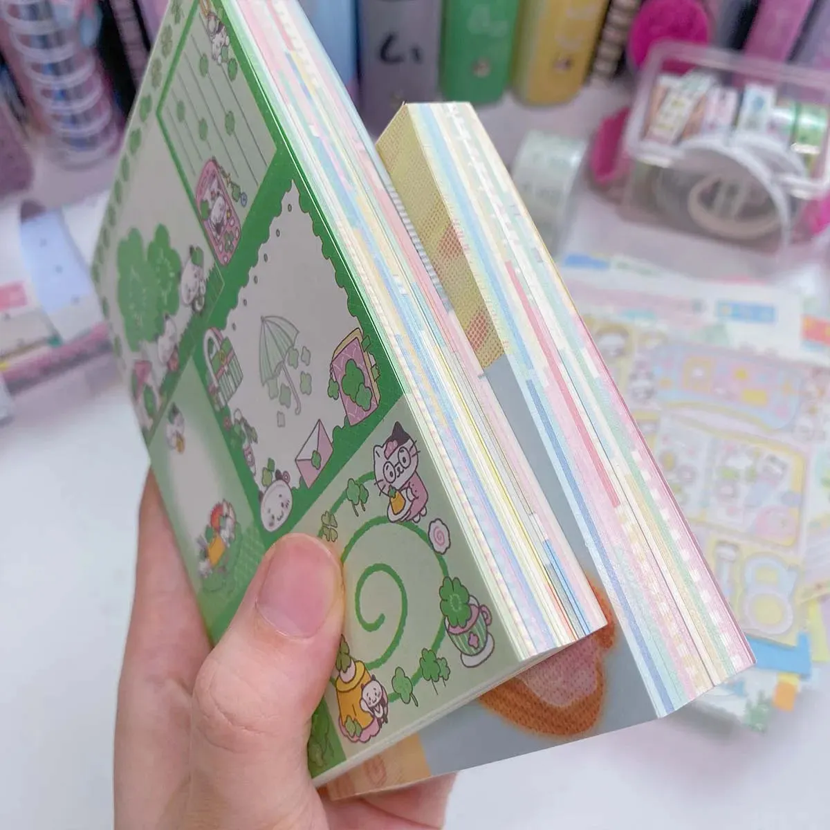 120 sheets soft kawaii island memo sheets