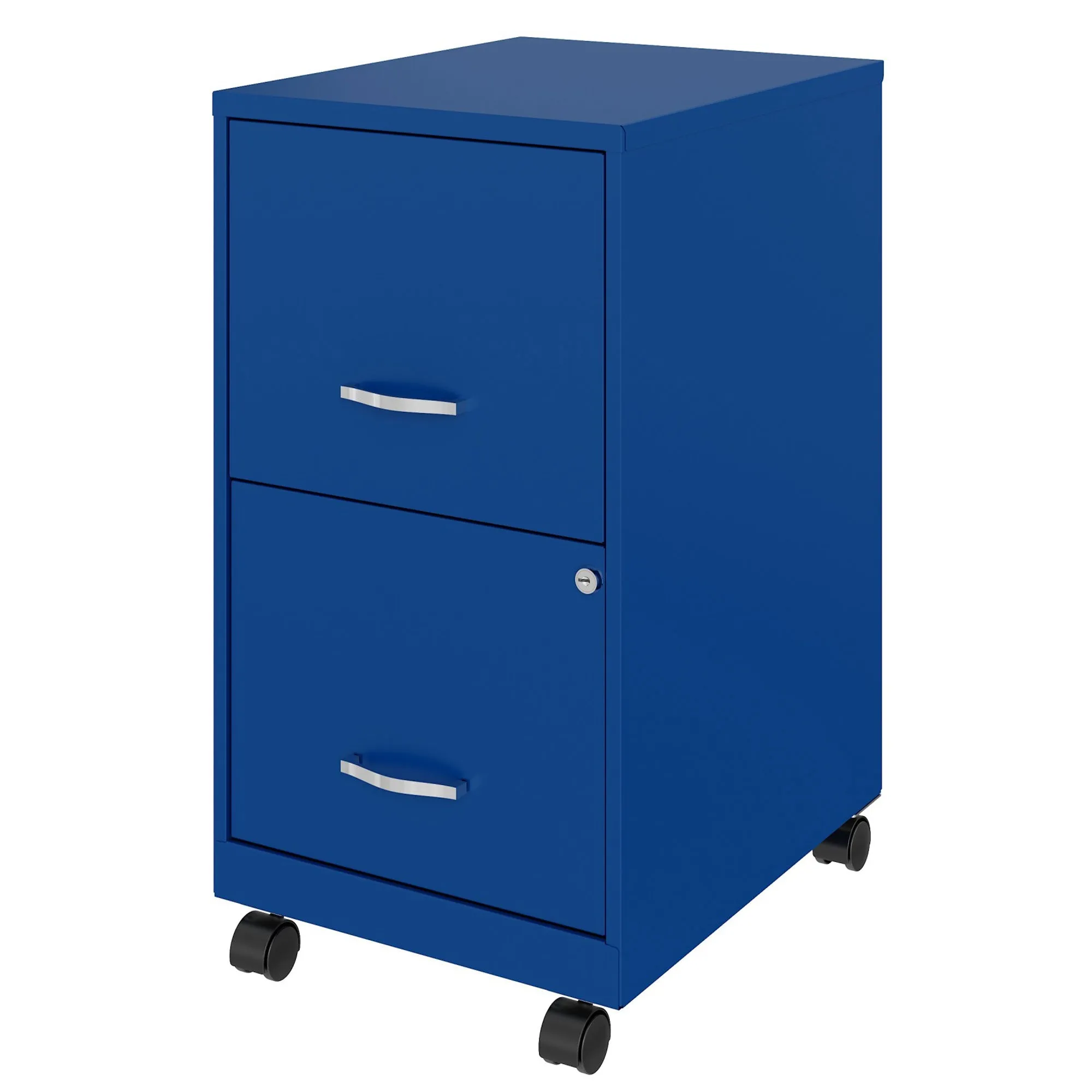 18 Inch Wide 2 Drawer Mobile Organizer Cabinet for Office, (Open Box)