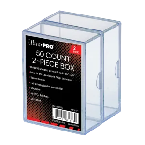 2-Piece 50-Count Clear Card Boxes (2ct)