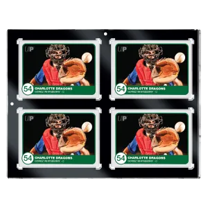 35PT 4-Card Black Border UV ONE-TOUCH Magnetic Holder