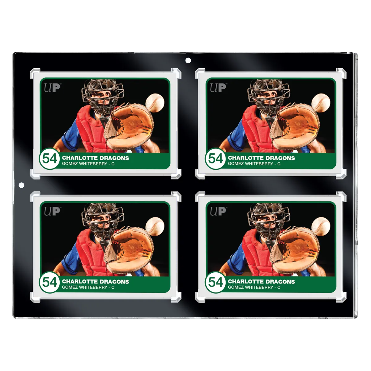 35PT 4-Card Black Border UV ONE-TOUCH Magnetic Holder