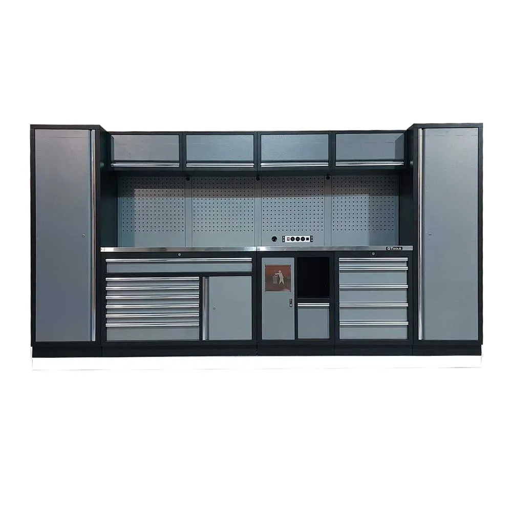 3.9M Workbench, Tool Drawers, Bin & 2 x Single Door Tall Cabinets Set / GT-COMBO12