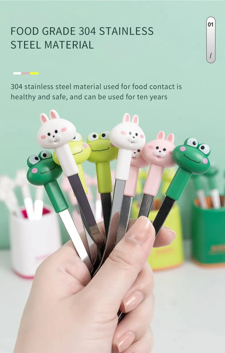 6 in 1 Cartoon Style Stainless Steel Fruit Fork