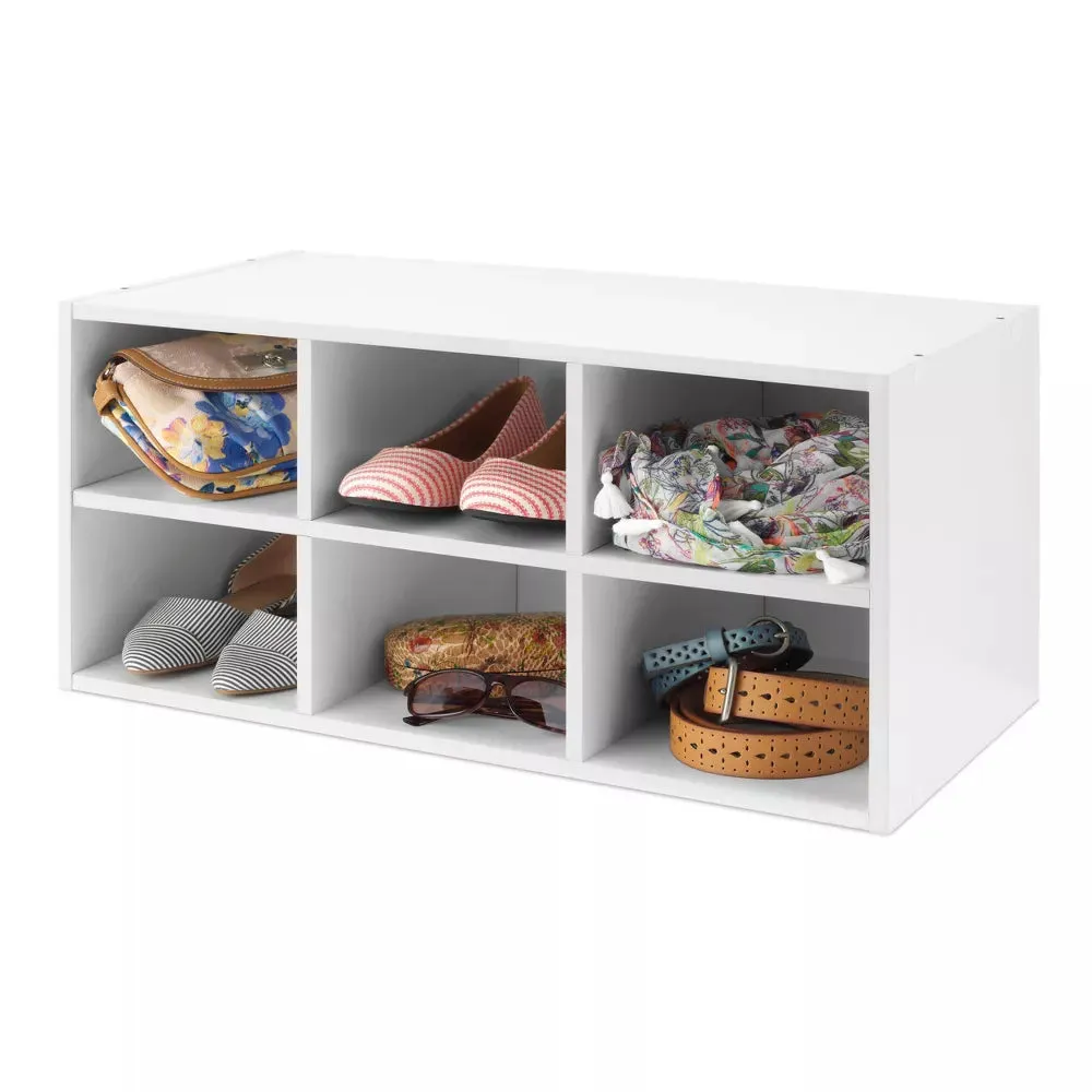 6 Section Cubby Organizer – White | LOCAL UPPER EAST SIDE DELIVERY ONLY