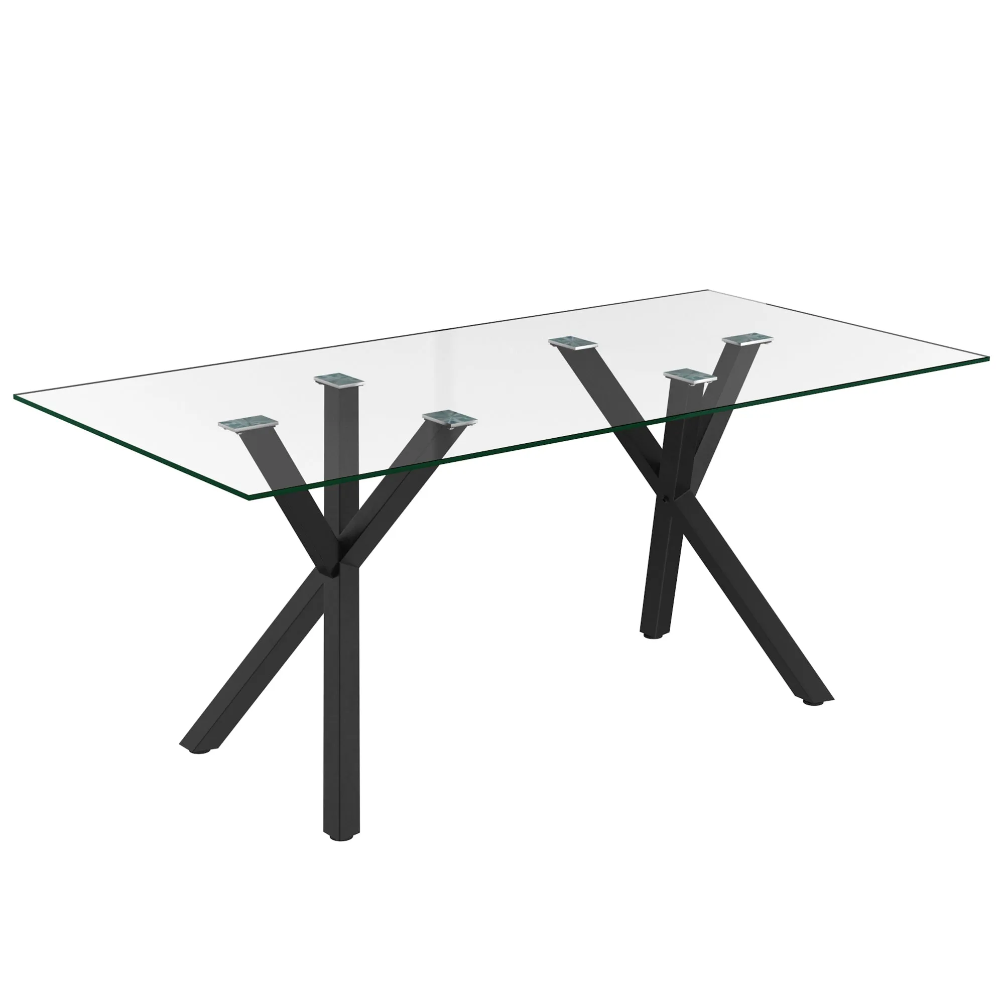 7 Piece Glass Dining Room Set Stark