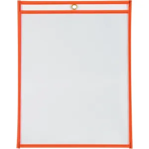 9 x 12" Neon Orange Job Ticket Holders
