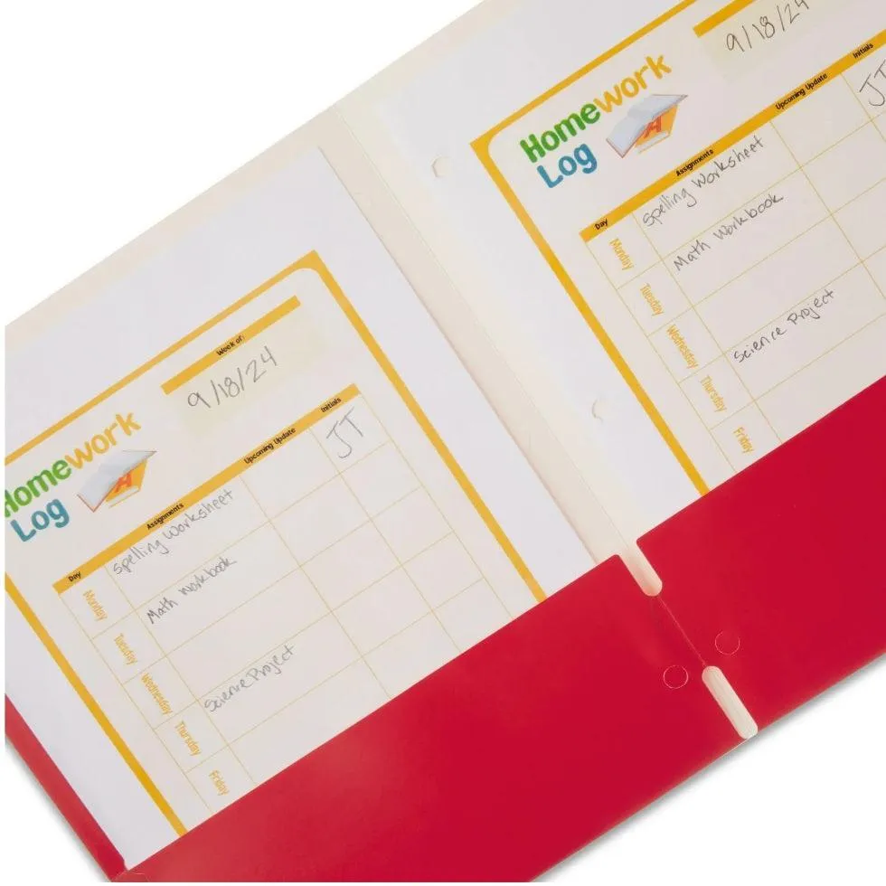 A  Homework Two Pocket Paper Folders - 2 x $1.00