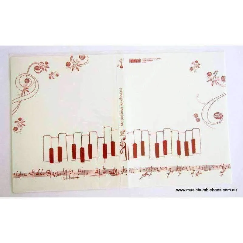 A4 Clear Display Folder (20 pockets) - Music Score White