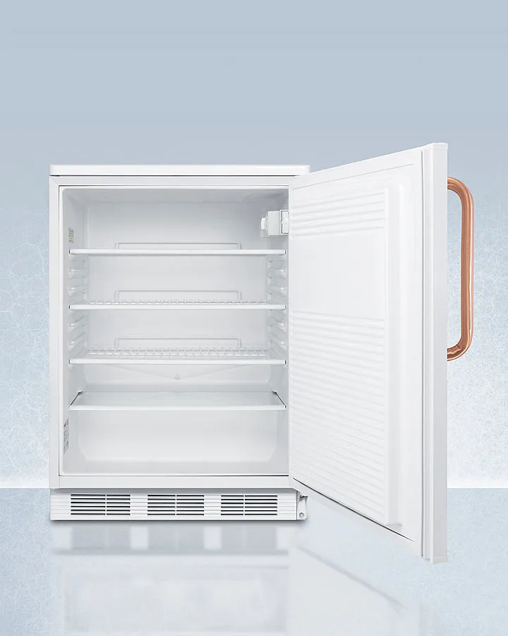 Accucold 24" Wide All-Refrigerator with Antimicrobial Pure Copper Handle - FF7LWTBC