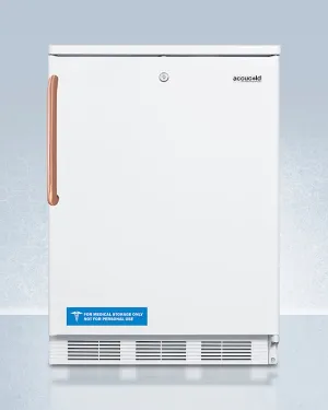 Accucold 24" Wide All-Refrigerator with Antimicrobial Pure Copper Handle - FF7LWTBC