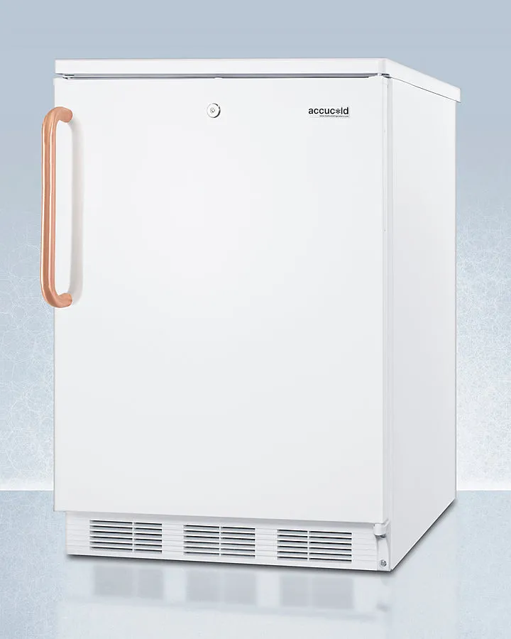 Accucold 24" Wide All-Refrigerator with Antimicrobial Pure Copper Handle - FF7LWTBC