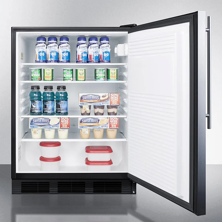 Accucold 24" Wide All-Refrigerator with Thin Handle - FF7BKSSHV