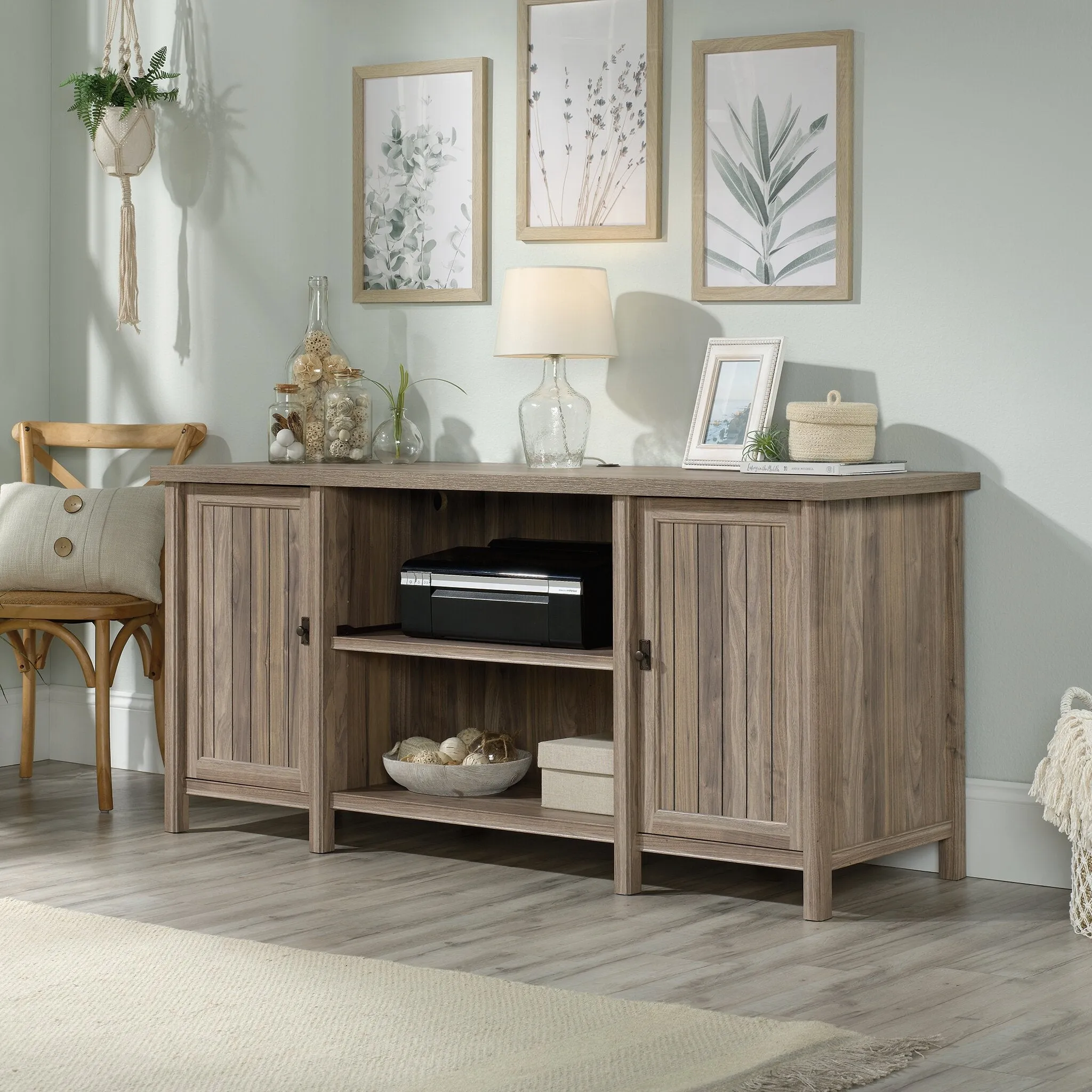 Alfena Commercial Grade Credenza - Washed Walnut