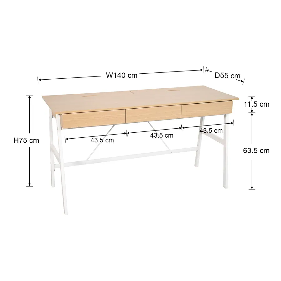 Archie 140 cm Writing Desk