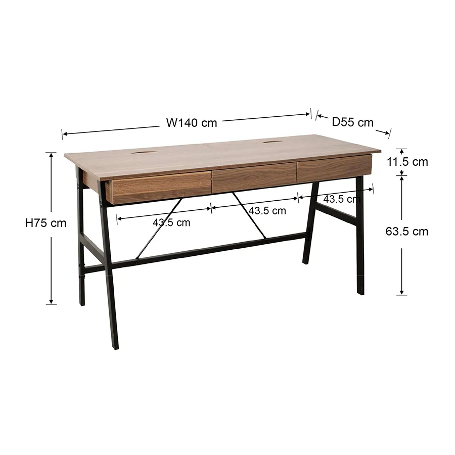 Archie 140 cm Writing Desk