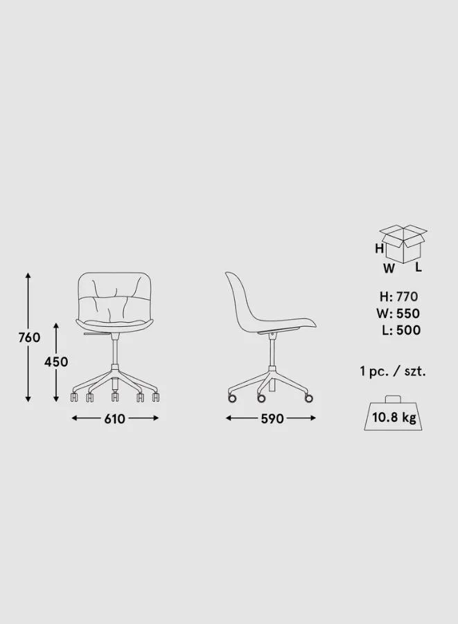 Baltic 2 Soft Duo Chair with Height Adjustment (Customizable)