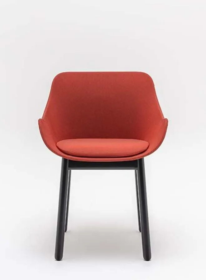 Baltic Classic Chair with Wooden Base and Upholstered Seat (Customizable)
