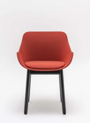 Baltic Classic Chair with Wooden Base and Upholstered Seat (Customizable)