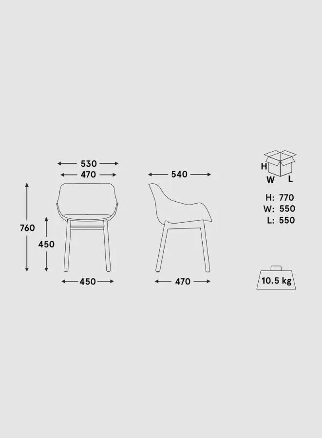 Baltic Classic Chair with Wooden Base and Upholstered Seat (Customizable)