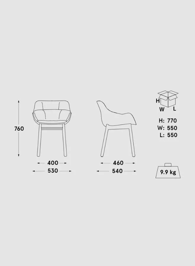 Baltic Soft Duo Chair with Wooden Base (Customizable)