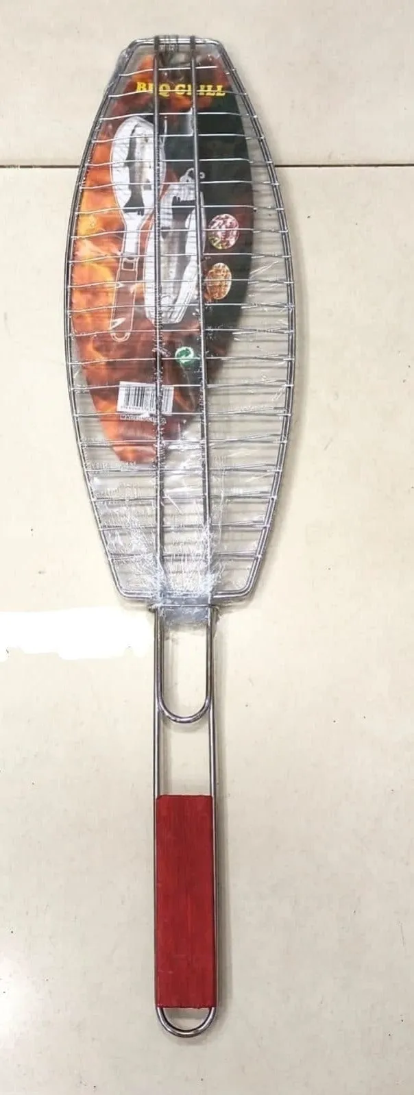 Barbeque Fish Grill With Wooden Handle