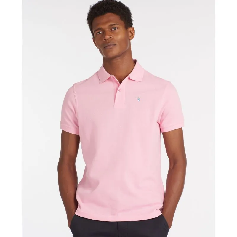 Barbour Sports Polo Mens Shirt - Pink