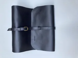 Black Leather 3-Ring Binder/3" Ring Binder Portfolio