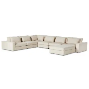 Bloor 6 Piece Sectional w/Ottoman, Clairmont Sand