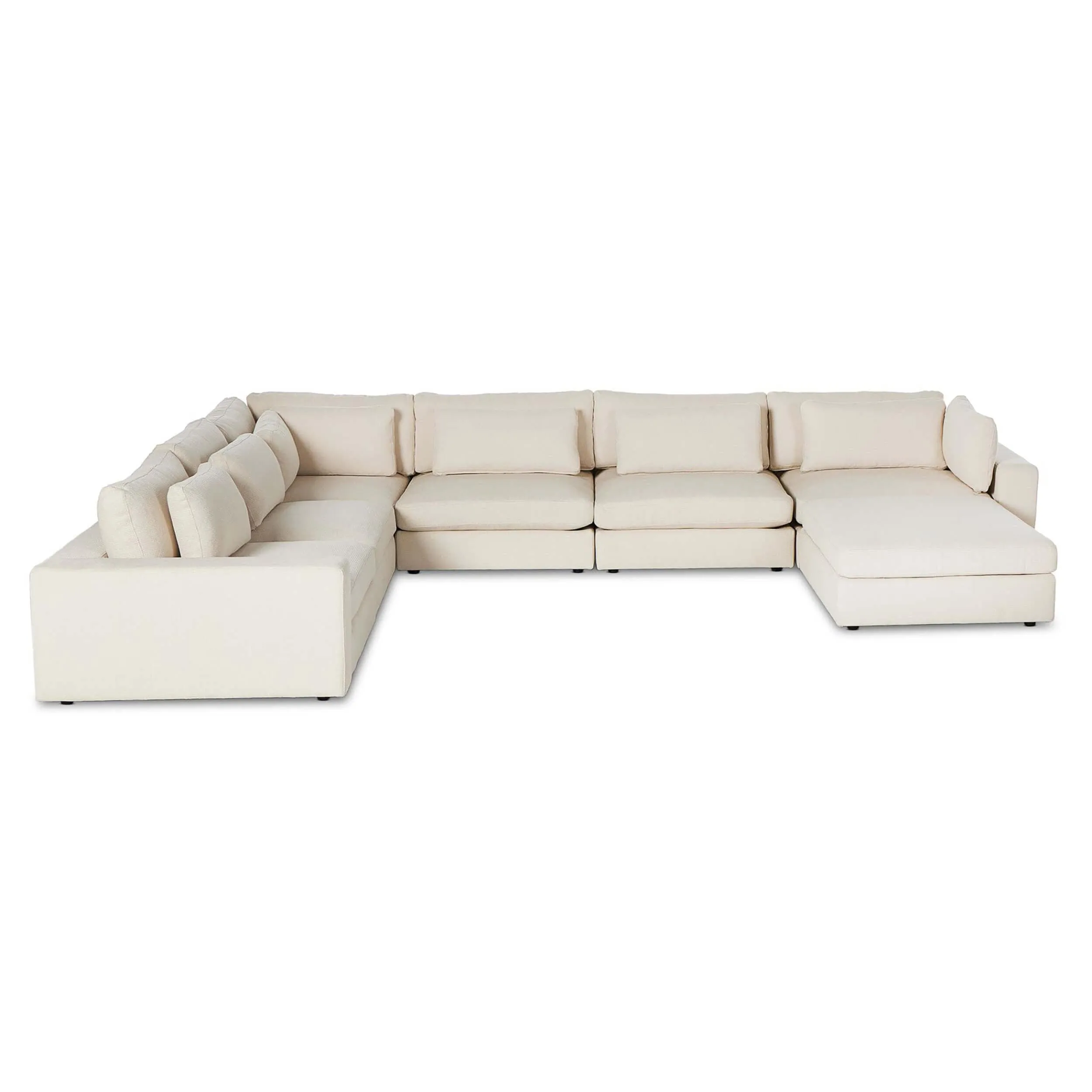 Bloor 6 Piece Sectional w/Ottoman, Clairmont Sand