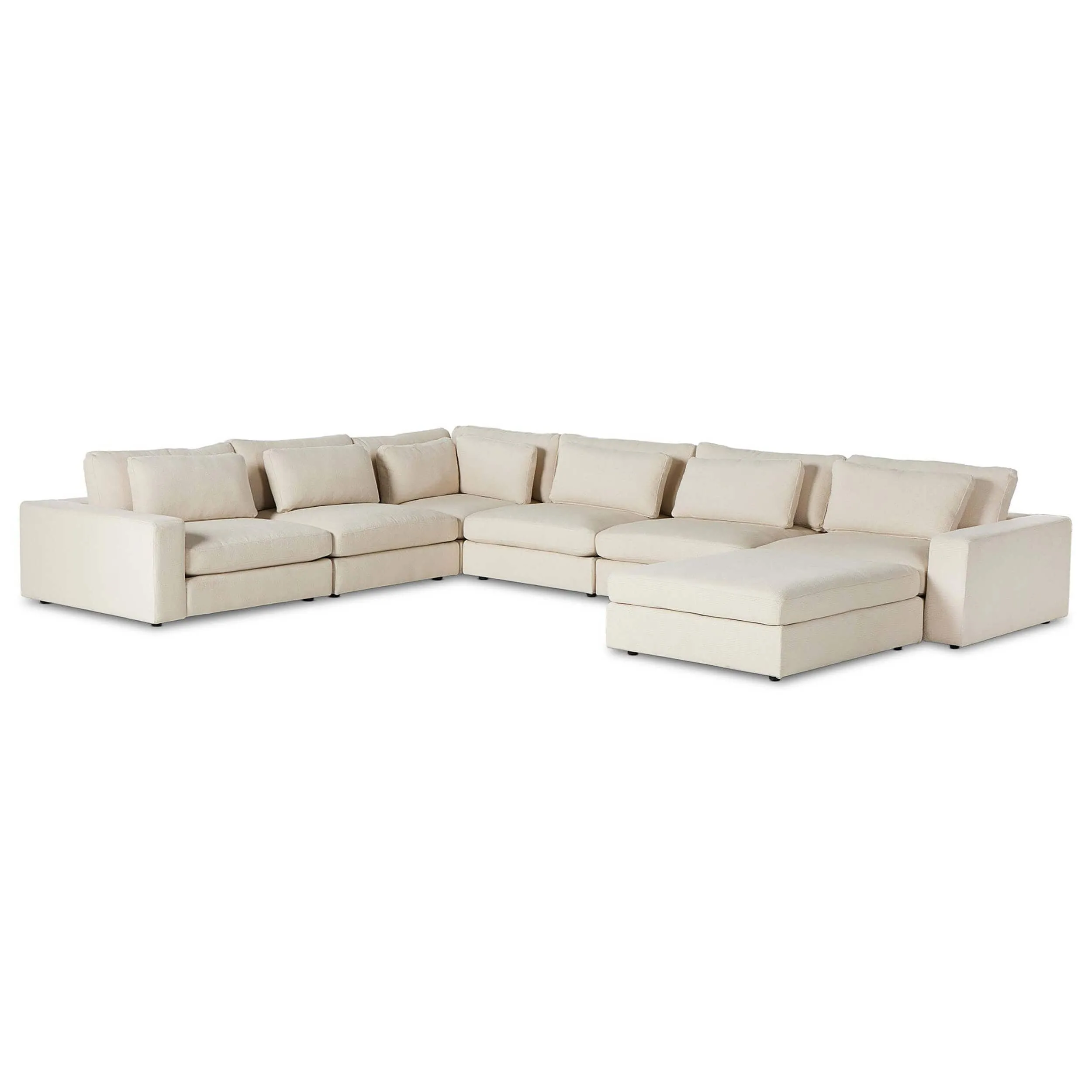 Bloor 6 Piece Sectional w/Ottoman, Clairmont Sand