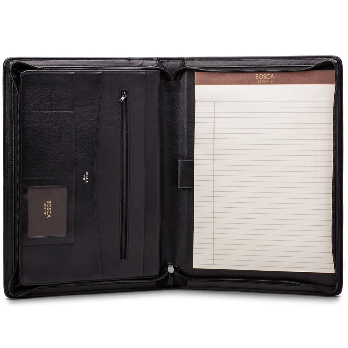 Bosca Nappa Vitello Deluxe Zip Around Portfolio Organizer