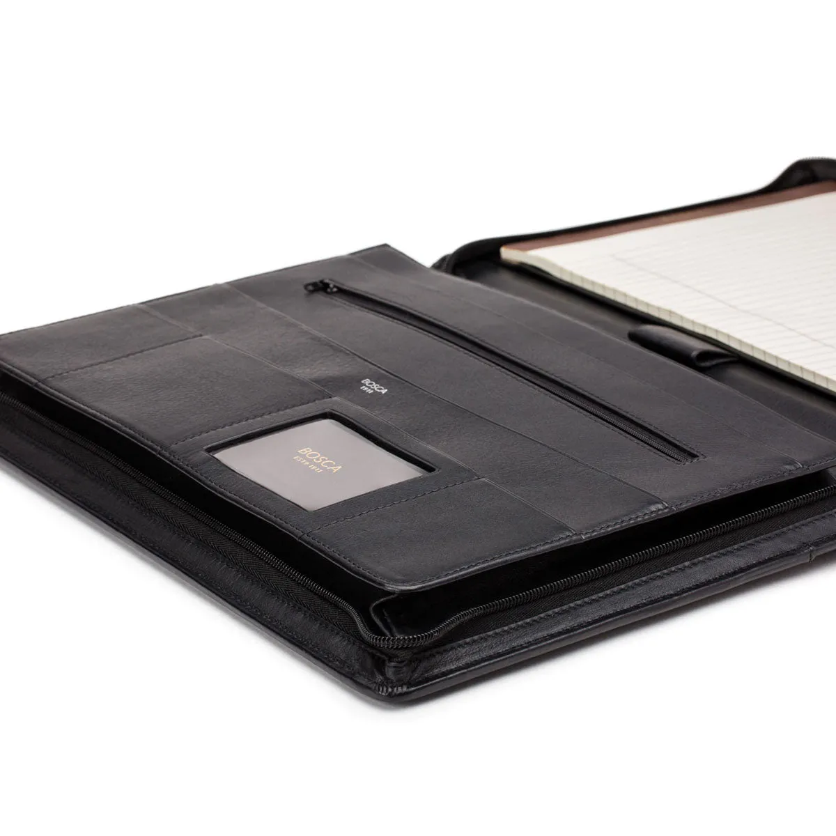 Bosca Nappa Vitello Deluxe Zip Around Portfolio Organizer