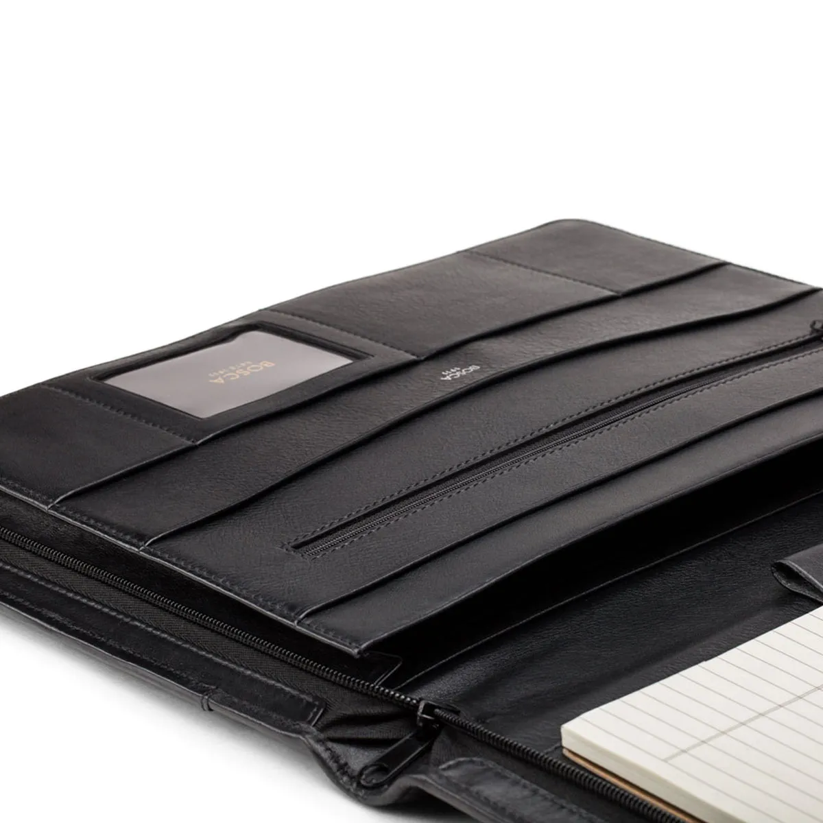 Bosca Nappa Vitello Deluxe Zip Around Portfolio Organizer