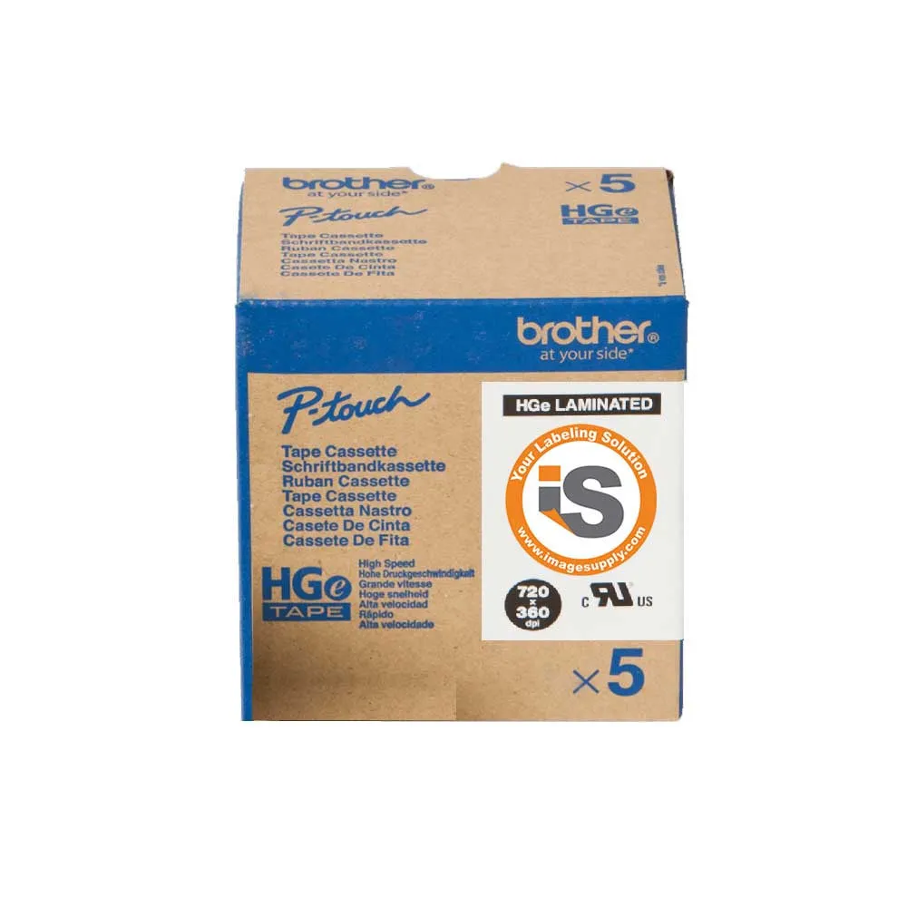 Brother 1" Black on Matte Silver Extra-Strength Adhesive Tape (5-Pack) - HGeS9515PK