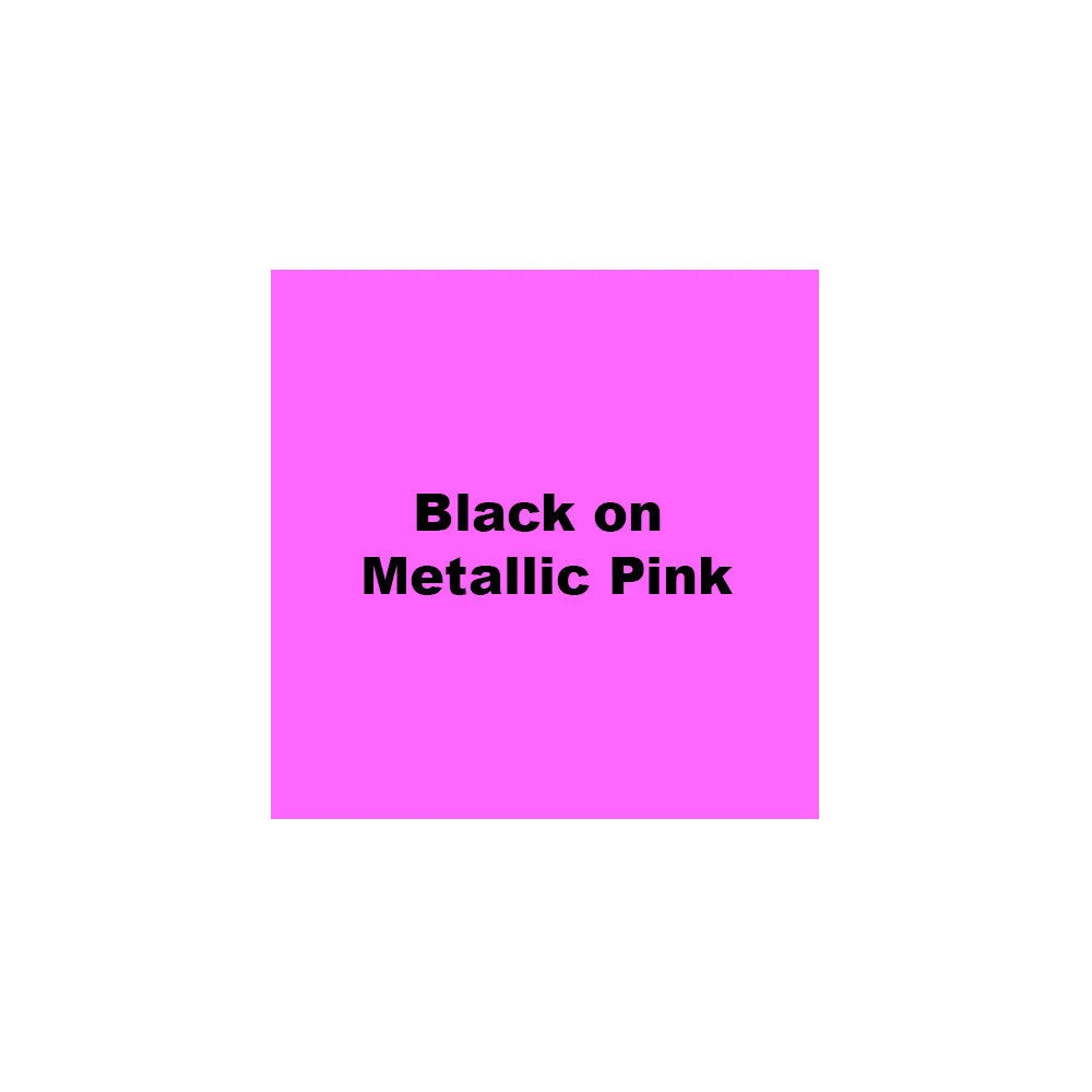 Brother 3/8" Black on Metallic Pink Tape - ME21