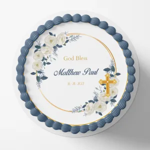 CHRISTENING / BAPTISM  Cake topper edible image customizable