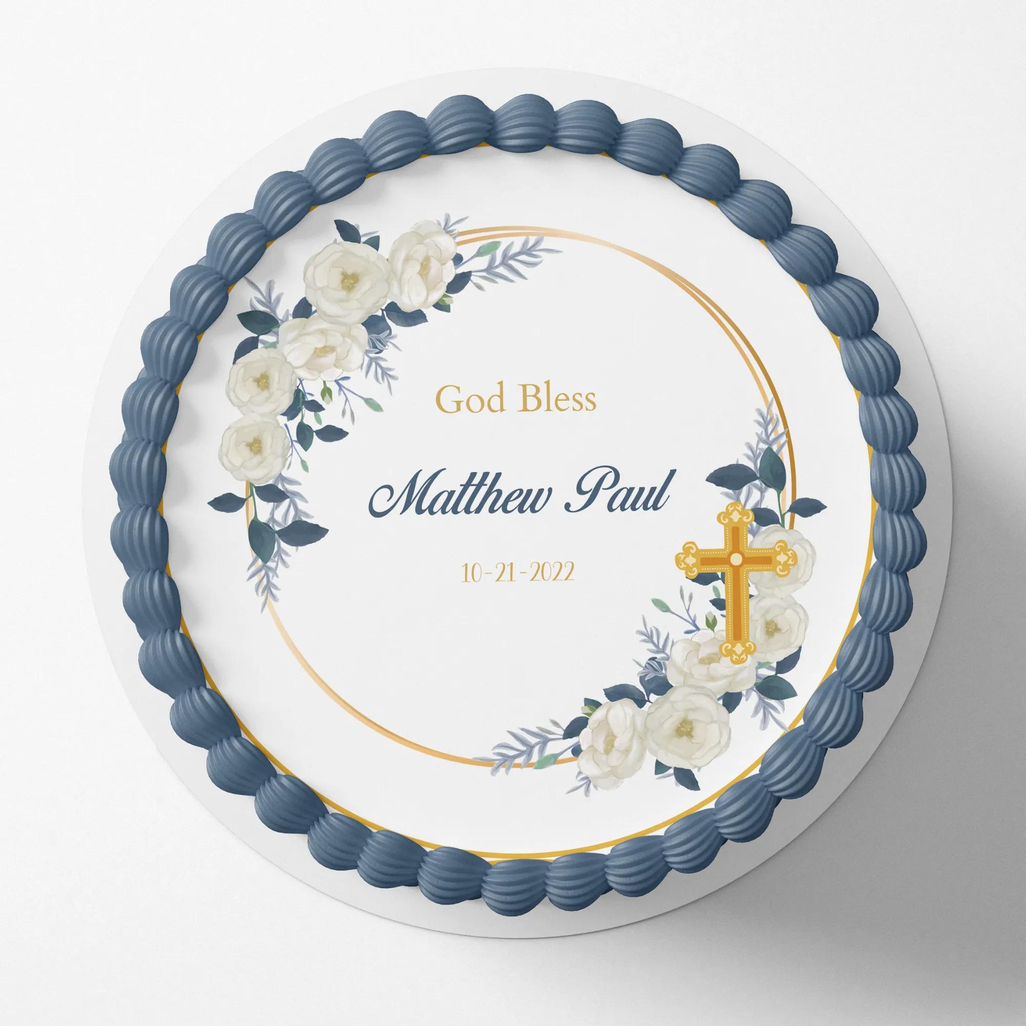 CHRISTENING / BAPTISM  Cake topper edible image customizable