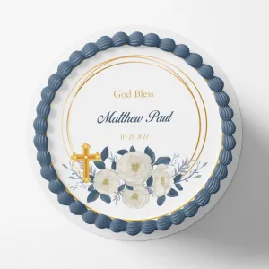 CHRISTENING / BAPTISM  Cake topper edible image customizable