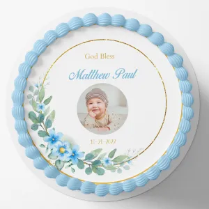 CHRISTENING / BAPTISM  Cake topper edible image customizable
