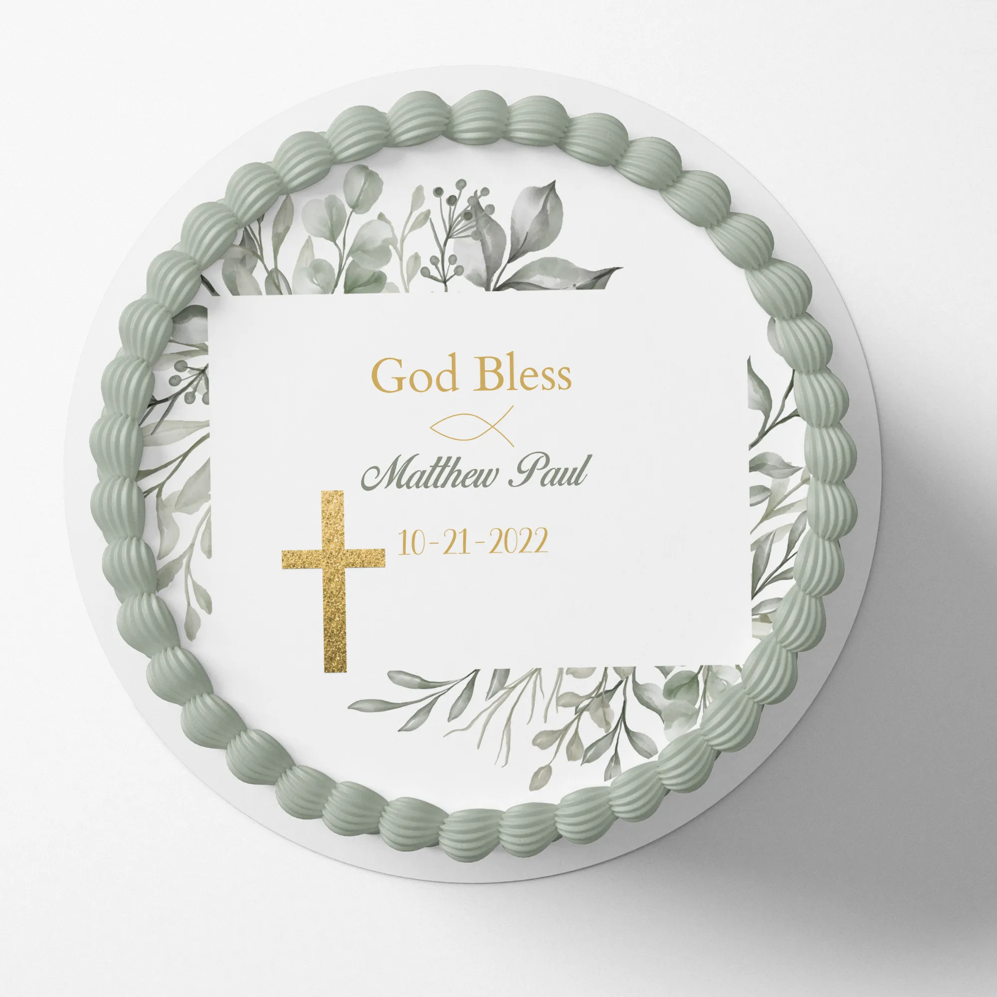 CHRISTENING / BAPTISM  Cake topper edible image customizable