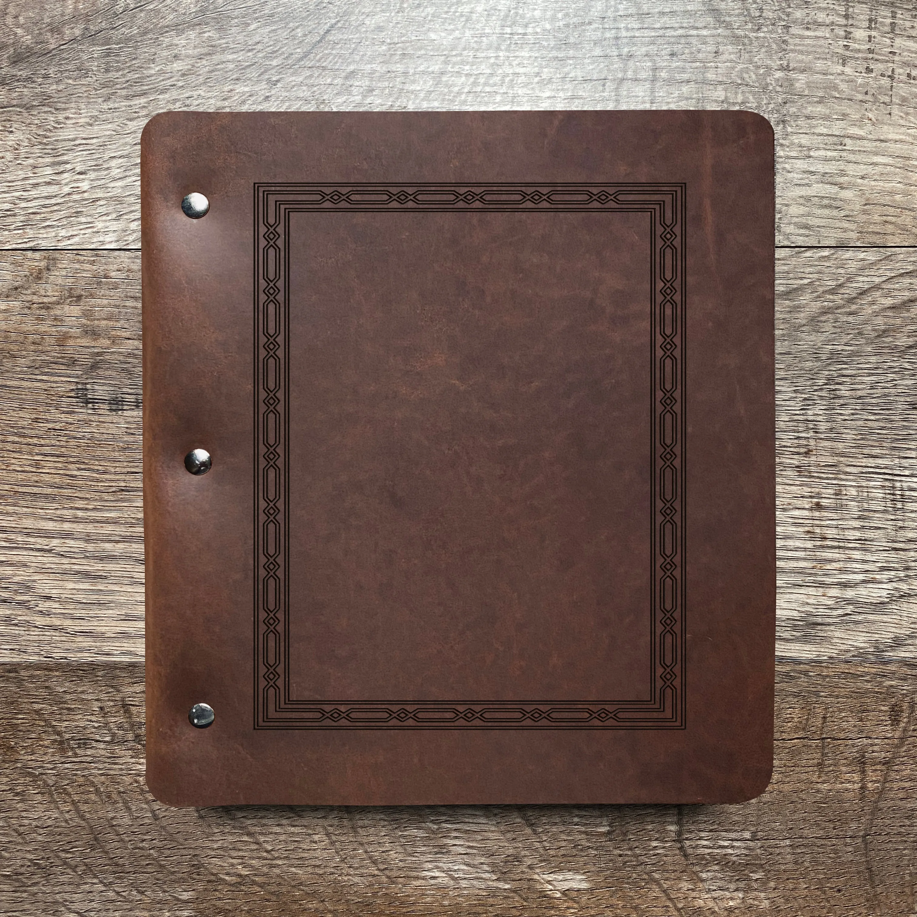 Classic Weave - Pre-Engraved - Refillable Leather Binders