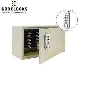 CodeLocks - Key Secure Extra Security Key Cabinet w/ CL160 - Mechanical Lock - Tubular Mortise Latch - Hold Back Feature - QuickCode - Optional Size