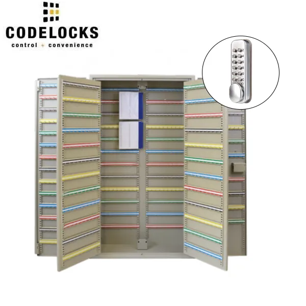 CodeLocks - Key Secure Extra Security Key Cabinet w/ CL160 - Mechanical Lock - Tubular Mortise Latch - Hold Back Feature - QuickCode - Optional Size