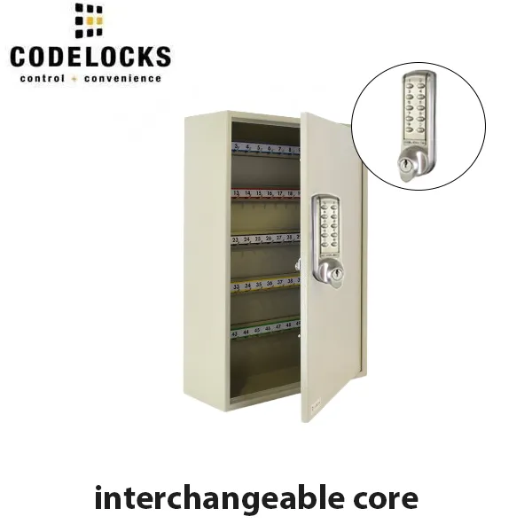 CodeLocks - Key Secure Hook Padlock Cabinet w/ CL2255 - Medium Duty - Electronic Lock - Tubular Mortise Latch - Key Override - Optional Lock Prep - Optional Storage