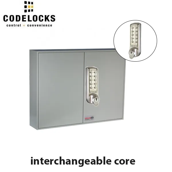 CodeLocks - Key Secure Hook Padlock Cabinet w/ CL2255 - Medium Duty - Electronic Lock - Tubular Mortise Latch - Key Override - Optional Lock Prep - Optional Storage