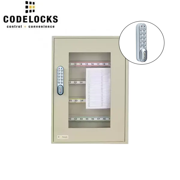 CodeLocks - Key Secure View Padlock Cabinet w/ KL1000 - Portable - Keyless Access - Private & Public Function - Master & User - Optional Cabinet Size