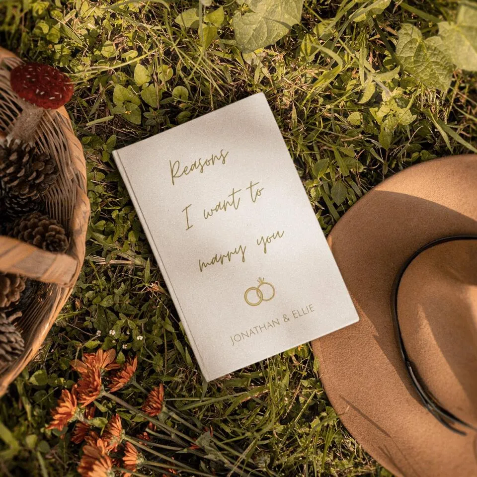 Custom Names Reasons I Want To Marry You Book For Couples