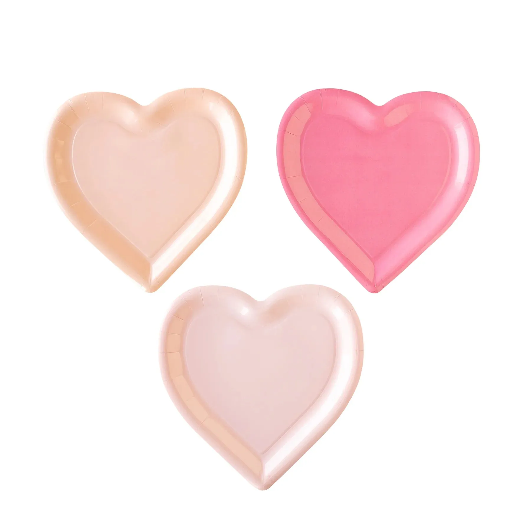 Customizable Heart Paper Plate Set