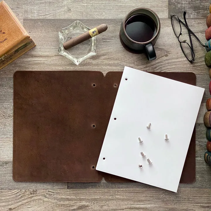 Da Vinci - Vitruvian - Pre-Engraved - Refillable Leather Binders