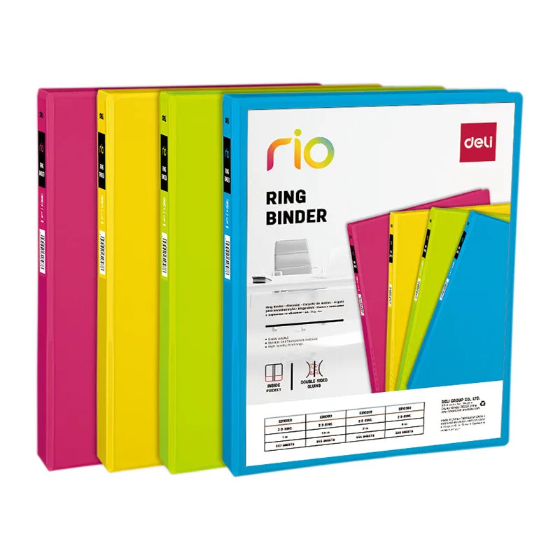 Deli Rio PP 1IN 2 D-Ring View Binder A4 4C